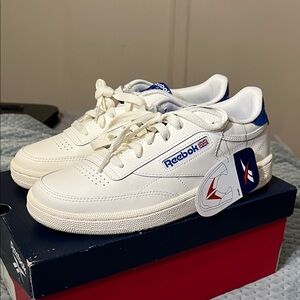 Reebok Blue & White Club C 85